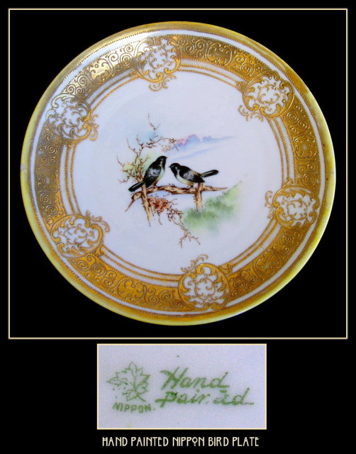 BEAUTIFUL H.P. NIPPON BIRDS PLATE PR106