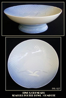 SCARCE BING & GRONDAHL FOOTED SEAGULL BOWL /