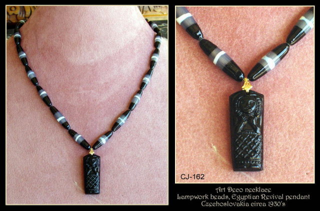 ART DECO LAMPWORK BEADS / PENDANT 4 sets CJ162S