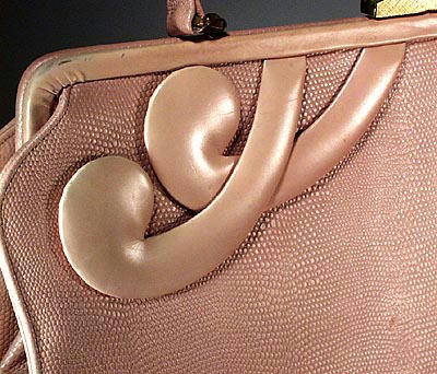 VINTAGE 1950's LEATHER / LIZARD PURSE MS130
