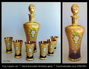 CZECH 1930's ENAMELED AMETHYST GLASS LIQUEUR