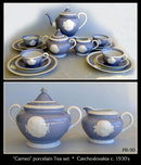 VINTAGE 1930's CZECHOSLOVAKIA 17pc CAMEO TEA