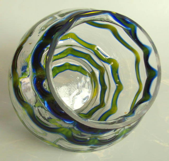 CZECH ART DECO GLASS VASE KRALIK c.1930 CG207