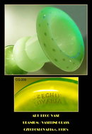 CZECH c.1930 ART DECO URANIUM / VASELINE GLASS VASE