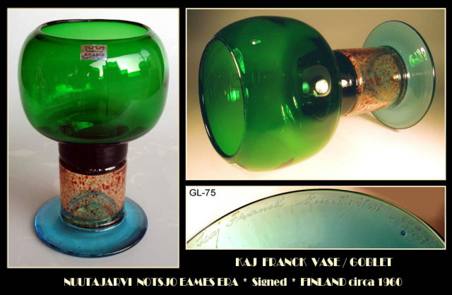 RARE KAJ FRANCK NUUTAJARVI NOTSJO EAMES ERA VASE