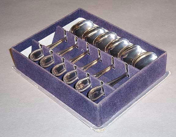 SET OF 6 MIB VINTAGE SILVER SPOONS SL48