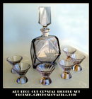 CUT & ENGRAVED 7 PC LIQUEUR SET HLOUSEK