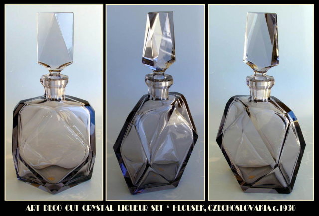 CUT & ENGRAVED 7 PC LIQUEUR SET HLOUSEK