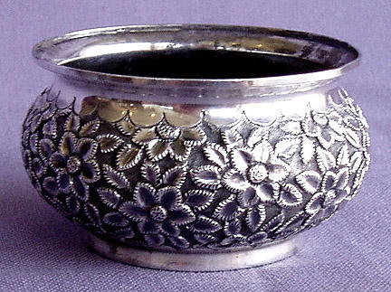 RARE GORHAM STERLING SILVER OPEN SALT CELLAR 1890