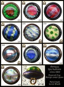 SET OF 10 ANTIQUE BUTTONS 2pc DUG / Peacocks