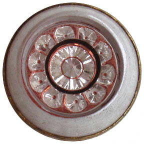 14 ANTIQUE 2pc GLASS / METAL DUG BUTTONS #168-84