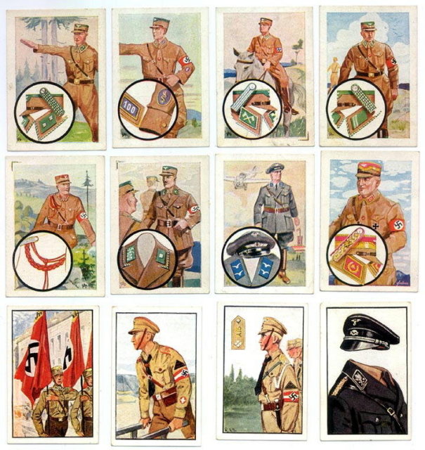 SET OF 12 GERMAN CIGARETTE CARDS c. 1930's P110
