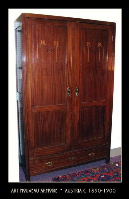 ART NOUVEAU / VIENNESE SECESSION ARMOIRE AUSTRIA c.1890