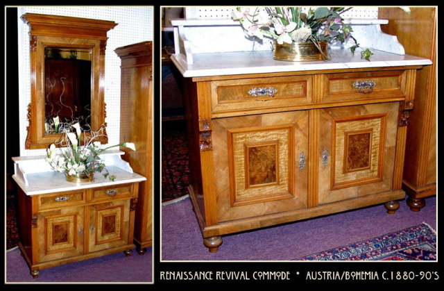 RENAISSANCE REVIVAL BURL WALNUT MIRROR