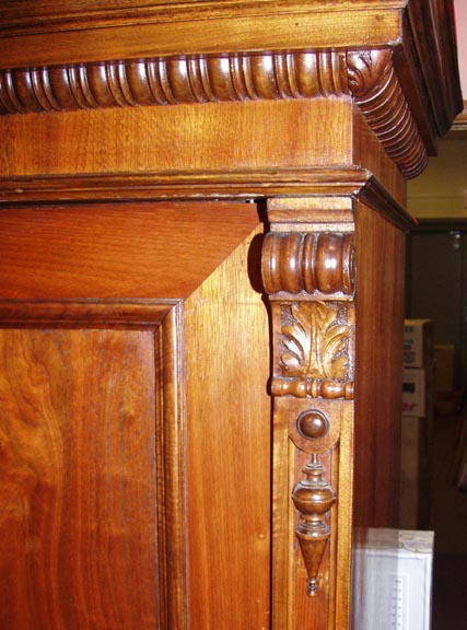GERMAN RENAISSANCE REVIVAL WALNUT ARMOIRE c.1880