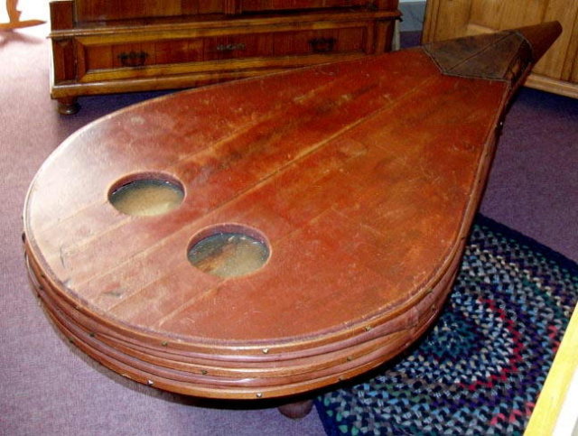 OLD FARM BELLOW COFFEE TABLE c.1900