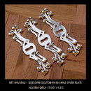 4 ART NOUVEAU ESCUTCHEON KEY HOLE COVER PLATES