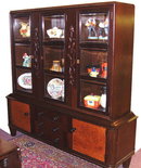 CZECH CUBISM / ART DECO BOOKCASE / CABINET c.1920