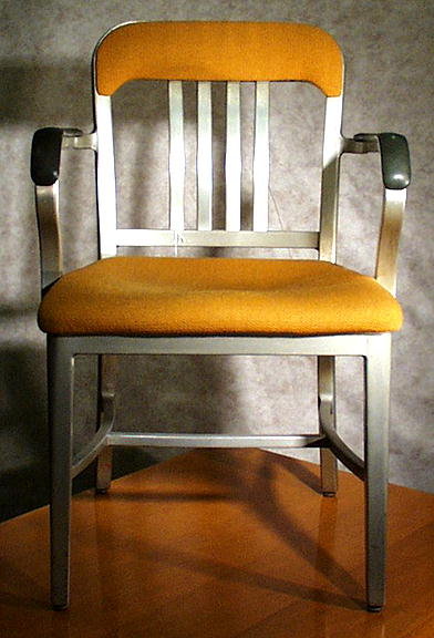 VINTAGE GOODFORM CHAIR ALUMINUM NAVY EMECO INDUSTRIAL