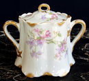 HAVILAND LIMOGES ANTIQUE SUGAR w LID SCHLEIGER #36