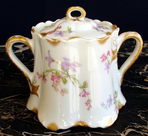 HAVILAND LIMOGES ANTIQUE SUGAR w LID SCHLEIGER #36