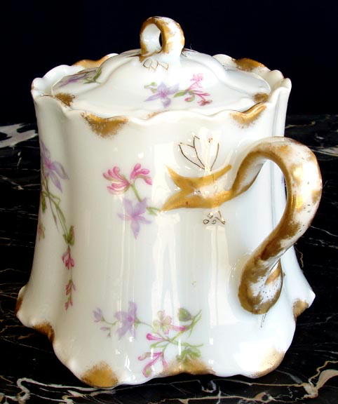 HAVILAND LIMOGES ANTIQUE SUGAR w LID SCHLEIGER #36