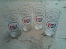 PEPSI COLA 1987 SOFT DRINK SODA POP TUMBLER GLASS RETRO KITCHEN BAR UTENSIL SET