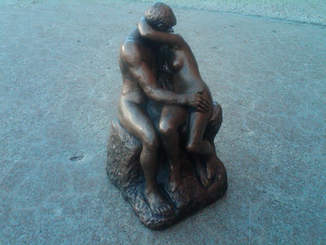 NUDE LOVER MAN WOMAN STATUE FIGURINE AUSTIN PRODUCTIONS RETRO DESK ORNAMENT 1971 DATE