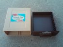 RETRO PAPER CHECK FILE BOX STERLING PLASTICS BORDEN CHEMICAL MOUNTAINSIDE NEW JERSEY ADVERTISING LABEL 1972 DATE