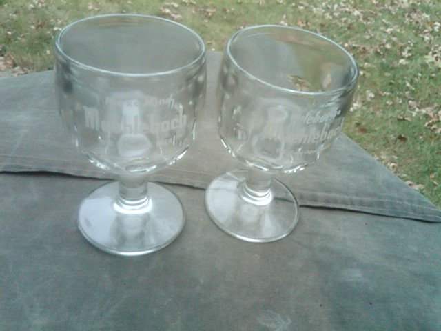 MUEHLEBACH BEER GLASS STEM KANSAS CITY MISSOURI HOTEL BAR COLLECTIBLE COCKTAIL LOUNGE UTENSIL