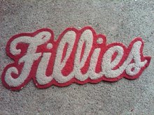 FILLIES FILLEY MASCOT HIGH SCHOOL COLLEGE LETTER JACKET PATCH RETRO COAT APPAREL ACCESSORY