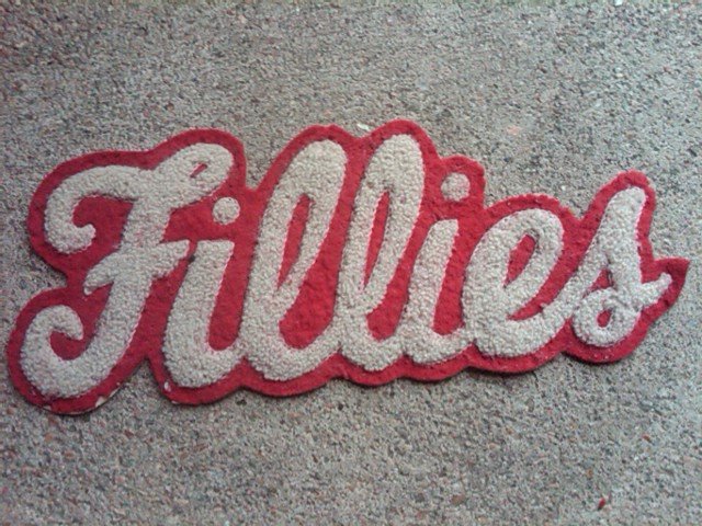 FILLIES FILLEY MASCOT HIGH SCHOOL COLLEGE LETTER JACKET PATCH RETRO COAT APPAREL ACCESSORY