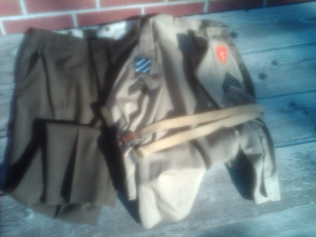 UNITED STATES ARMY MILITARY KOREAN WAR ISSUE UNIFORM SHIRT BELT PANTS VINTAGE SOLDIER APPAREL