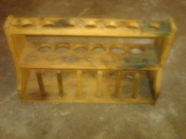 WOODEN TEST TUBE RACK SPICE HOLDER SCHOOL BIOLOGY PHYSICS LABORATORY UTENSIL SCIENCE TOOL