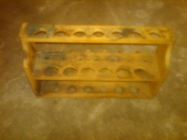 WOODEN TEST TUBE RACK SPICE HOLDER SCHOOL BIOLOGY PHYSICS LABORATORY UTENSIL SCIENCE TOOL