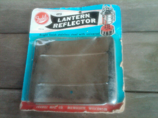 FRABILLS CAMP LANTERN REFLECTOR CAMPING ACCESSORY MILWAUKEE WISCONSIN ORIGINAL STORE CARD
