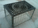 STEEL WIRE MILK BOTTLE CARRIER BASKET CRATE TOTE GILLETTE DAIRY FACTORY MARK
