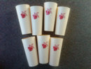 Strawberry Pattern Plastic Tumbler Retro Cup Set