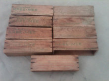 WOODEN CHEESE BOX DAIRY CRATE KREE MEE BRAND CHICAGO ILLINOIS ADVERTISING