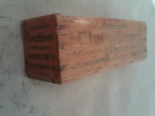 ARMOUR CLOVERBLOOM COLORED AMERICAN WOODEN CHEESE BOX DAIRY STORAGE CRATE