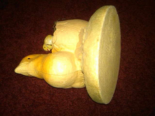 PAPER MACHE CHICKEN EASTER CHICK HOLIDAY DECORATION DEPRESSION ERA ORNAMENT