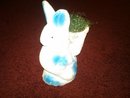 PAPER MACHE RABBIT CANDY CONTAINER EASTER HOLIDAY DECORATION AMERICAN DEPRESSION ERA DECORATIVE ORNAMENT