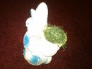 PAPER MACHE RABBIT CANDY CONTAINER EASTER HOLIDAY DECORATION AMERICAN DEPRESSION ERA DECORATIVE ORNAMENT