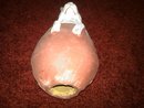 PAPER MACHE RABBIT RED EGG CANDY CONTAINER EASTER DECORATION AMERICAN DEPRESSION ERA ORNAMENT