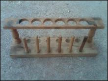 WOODEN TEST TUBE RACK SPICE HOLDER SCHOOL BIOLOGY PHYSICS LABORATORY UTENSIL SCIENCE TOOL