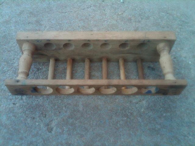 WOODEN TEST TUBE RACK SPICE HOLDER SCHOOL BIOLOGY PHYSICS LABORATORY UTENSIL SCIENCE TOOL