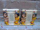 INDIAN CHIEF SQUAW WALL PLAQUE BURWOOD POEM NOVELTY DECORATION NATIVE AMERICAN CARTOON ORNAMENT