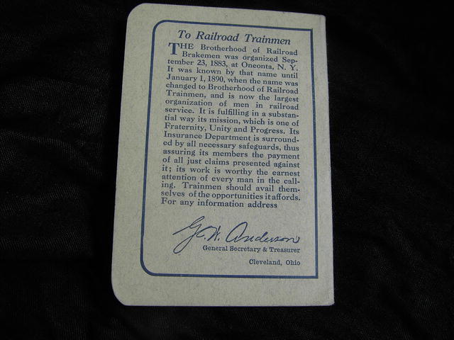 RAILROAD TRAINMEN CONSTITUTION BOOKLET