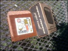 MANHATTAN RETRO PATTERN CORK COASTER BAR TABLE ACCESSORY WALNUT WOOD KITCHEN UTENSIL ORIGINAL CARDBOARD BOX
