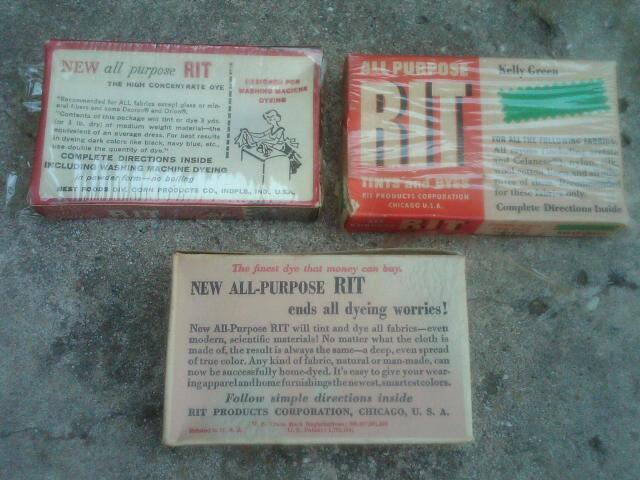 RIT CLOTHING DYE CLOTH TEXTILE TINT ADVERTISING CARDBOARD BOX